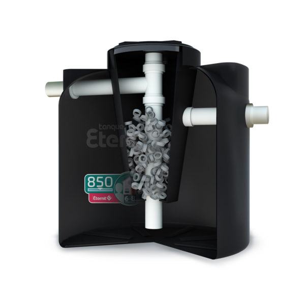 Tanque biodigestor de flujo contínuo eternit - 850 lts