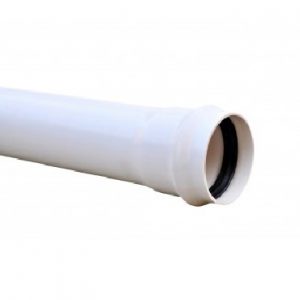 Tubo de red cloacal PVC junta elástica - junta integrada con aro rieber x 6m