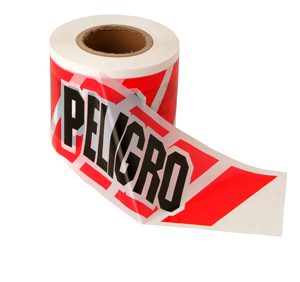 Rollo cinta blanca "PELIGRO"